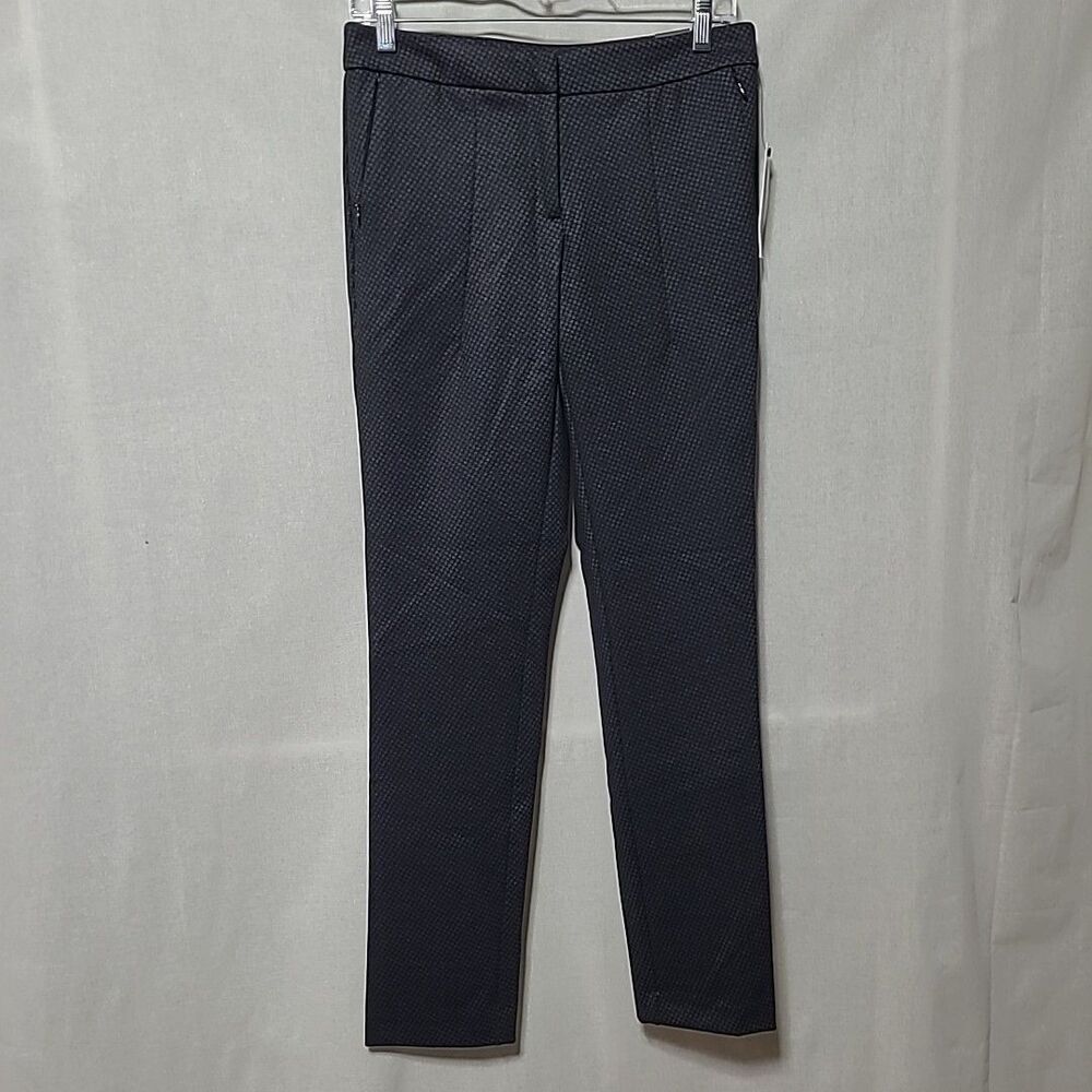 Amanda + Chelsea Womens Alex Polka-Dot Ponte Knit Slim Leg Pants Size 6 $110